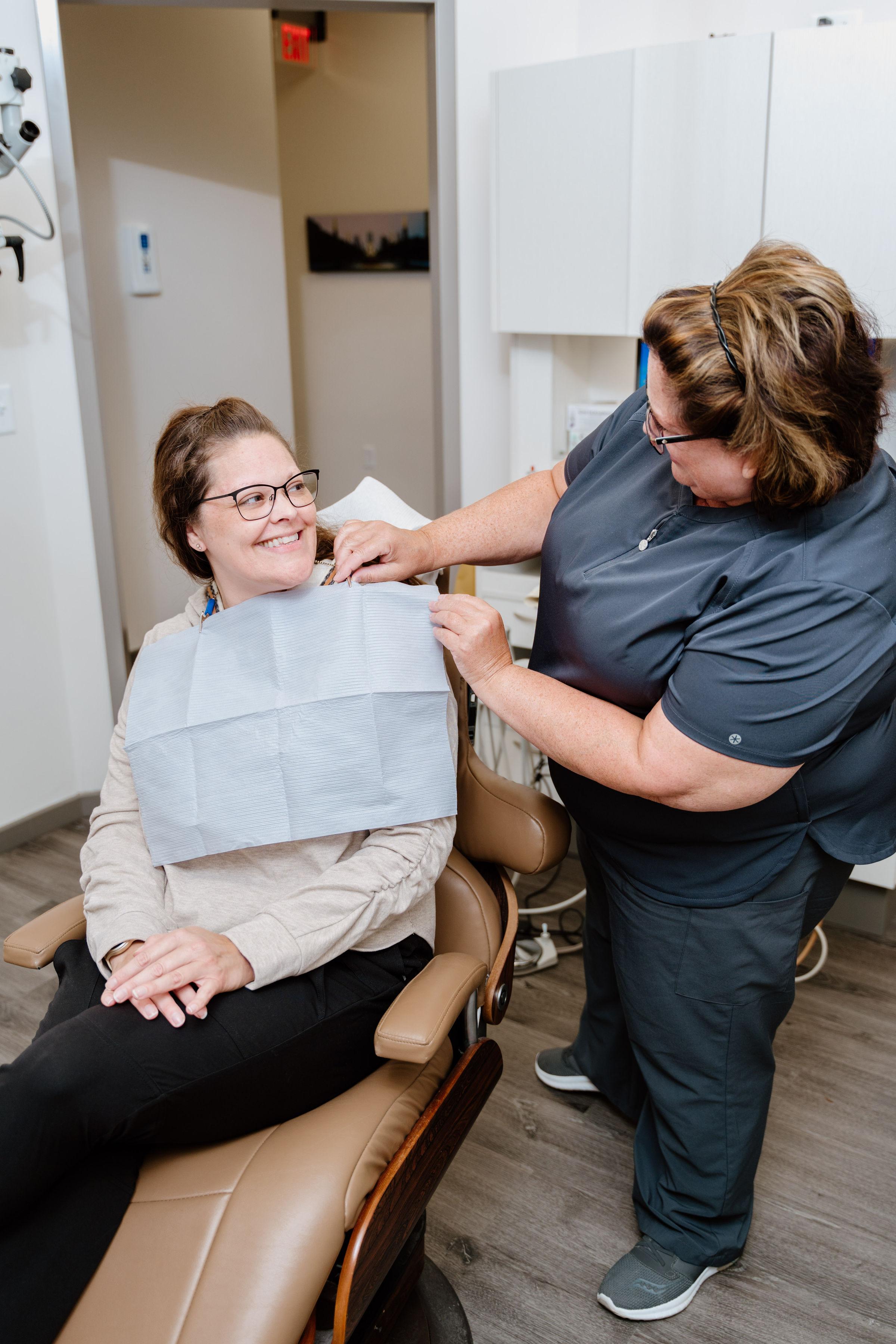 Dental patient receiving personalized care from a compassionate dentist